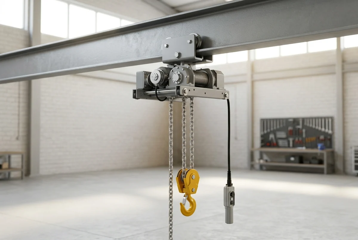 Illustrative overhead crane hoist